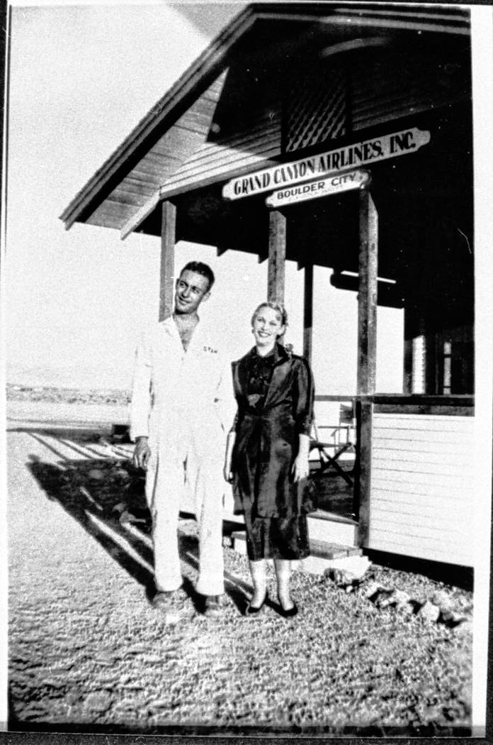 (Courtesy of Clark County Museum) Grand Canyon Airlines' ticket building is pictured in the 1930s.