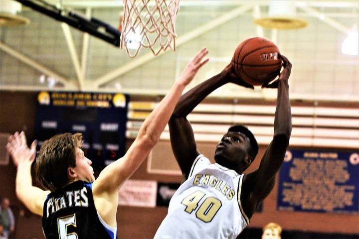 (Robert Vendettoli/Boulder City Review) Boulder City High School senior forward Jacob Sanford, ...