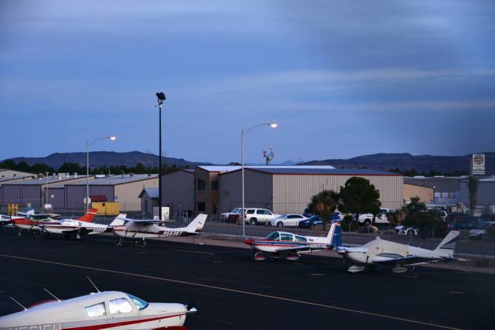 (Celia Shortt Goodyear/Boulder City Review) The leases for 28 hangars at the Boulder City Munic ...