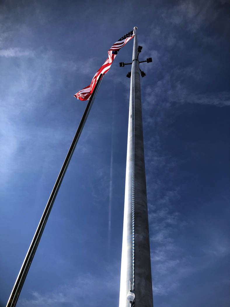 (Yolanda Helfrich) A new 70-foot flagpole at Boulder Rifle and Pistol Club was placed in honor ...
