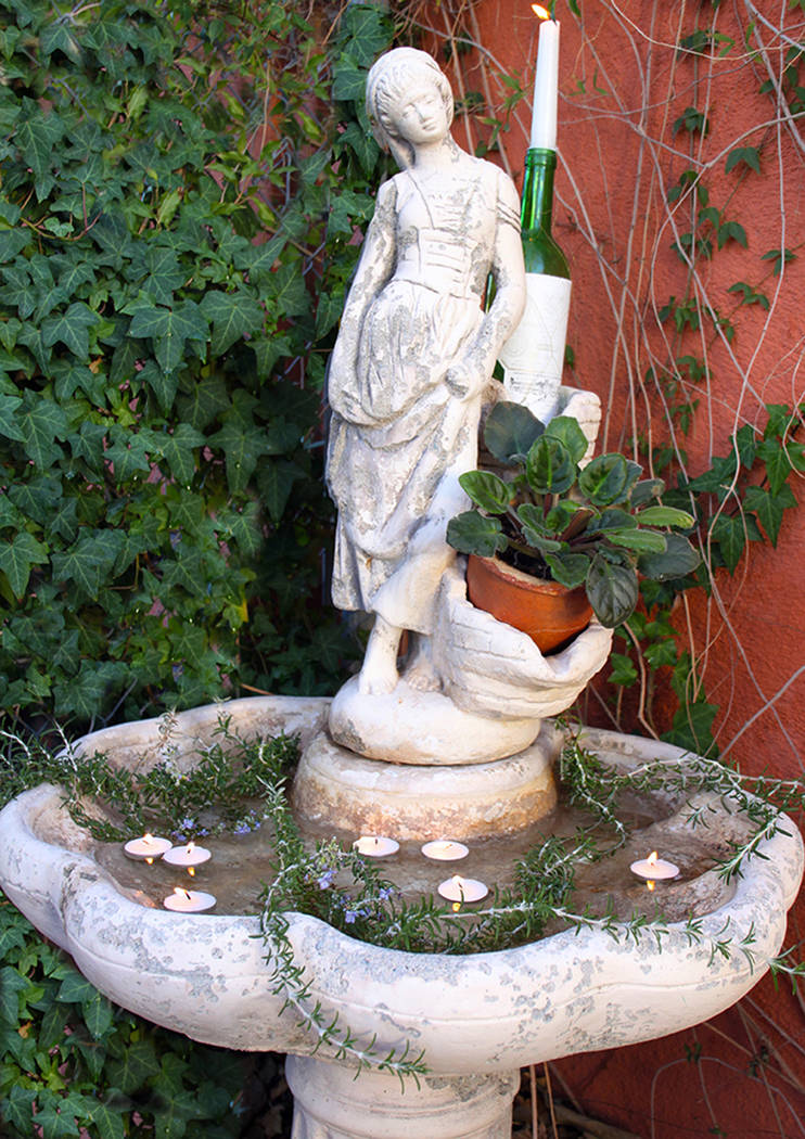 (Norma Vally) Add some romance to your garden by turning a broken fountain into a planter. Fill ...