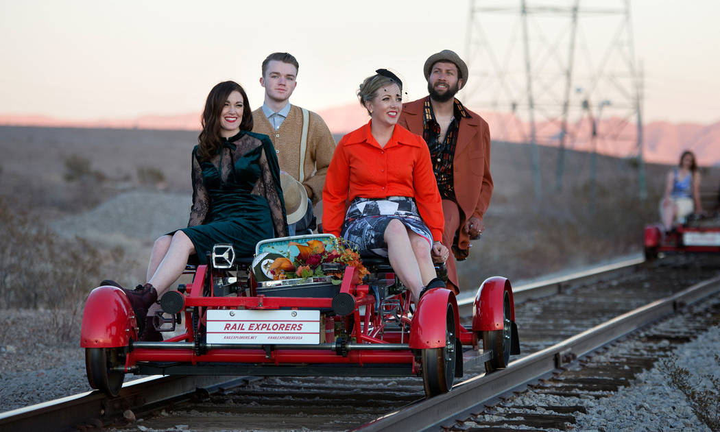 The Vox Agency Rail Explorers Las Vegas, the outdoor attraction featuring pedal-powered rail bi ...