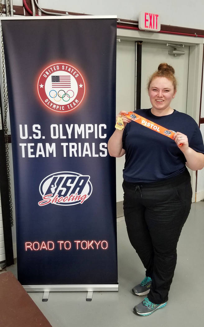 Alexis "Lexi" Lagan, seen after placing first in women's sport pistol at USA Shooting's phase o ...