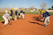 (Jamie Jane/Boulder City Review) Members of Boulder City High School’s varsity baseball team ...
