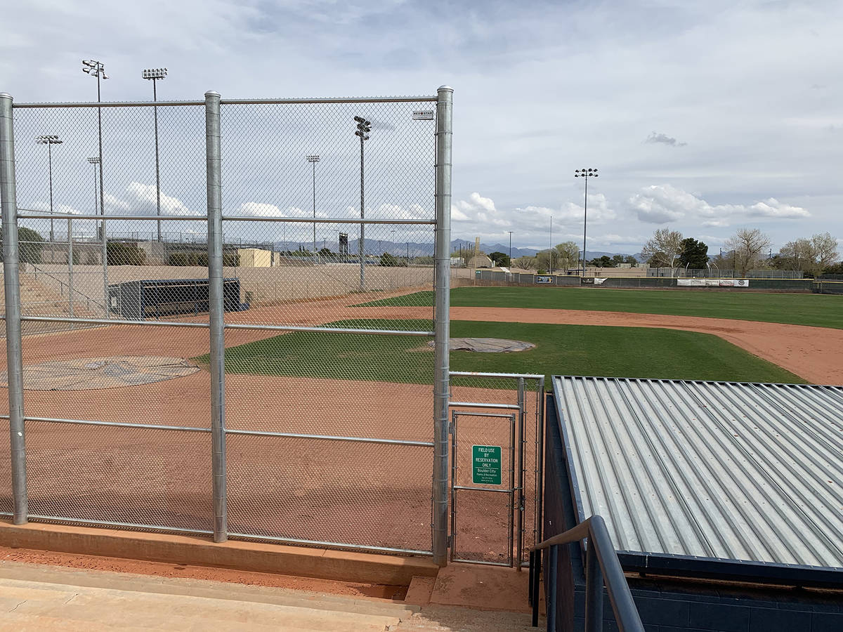 (Hali Bernstein Saylor/Boulder City Review) Whalen Field, as seen on Monday, March 16, where Bo ...