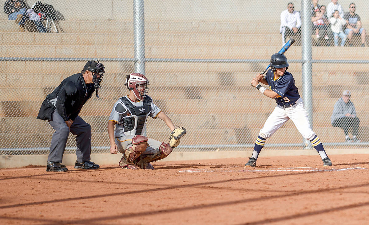 (Jamie Jane/Boulder City Review) Boulder City High School junior Randy Miller, seen batting Mar ...