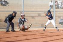 (Jamie Jane/Boulder City Review) Boulder City High School junior Randy Miller, seen batting Mar ...