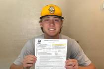 (Jonathan Neal) Jonathan Neal, a senior at Boulder City High School, recently signed a letter o ...