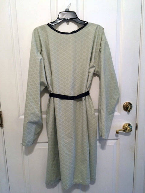 (Judy Hoskins) Councilwoman Judy Hoskins is making washable gowns from bed sheets for medical p ...
