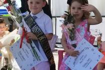 Asher Stewart, left, and Kinsley Irwin were crowned Little Mister and Little Miss Boulder City ...