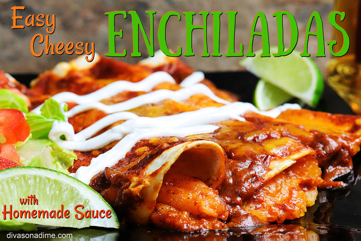 (Patti Diamond) Cheese enchiladas are easy to prepare and make an ideal meatless alternative fo ...