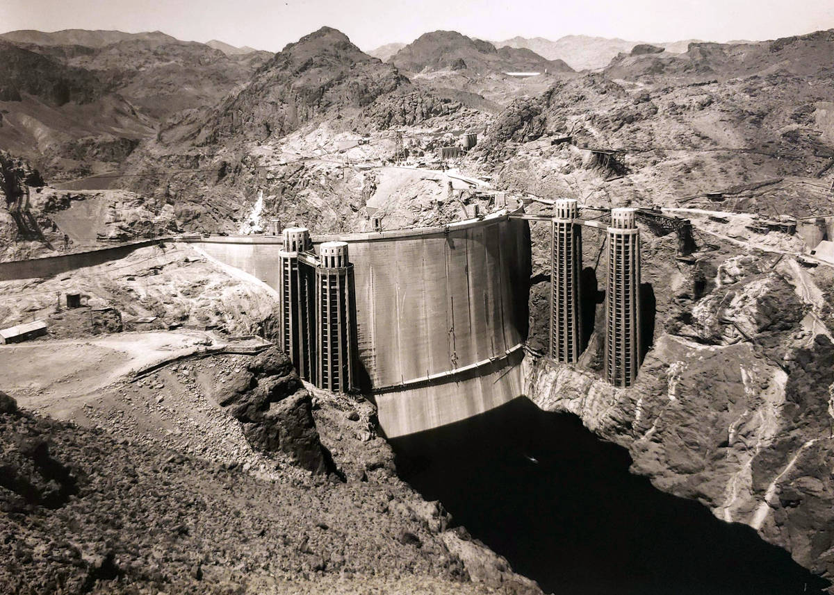 (Boulder City/Hoover Dam Museum) This picture of the northwest side of Hoover Dam was taken May ...
