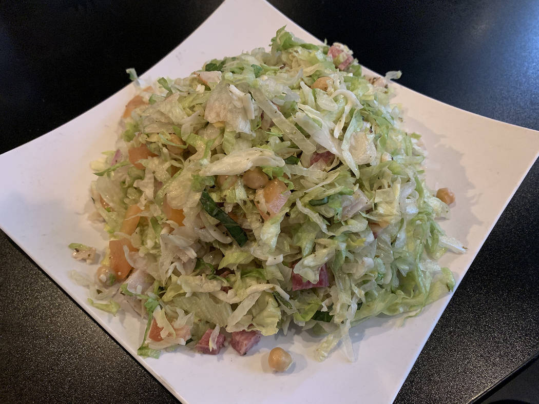 (Hali Bernstein Saylor/Boulder City Review) The Chopped Salad at the Dillinger Food and Drinker ...