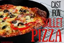 (Patti Diamond) A cast iron skillet creates enough heat to cook pizza crust so that it mimics t ...