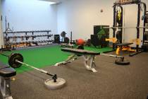 Members of Boulder City High School's football team can resume training in their weight room un ...