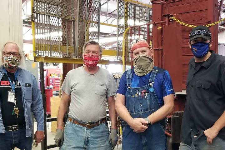 Celia Shortt Goodyear/Boulder City Review Nevada Southern Railroad Museum staff and volunteers, ...