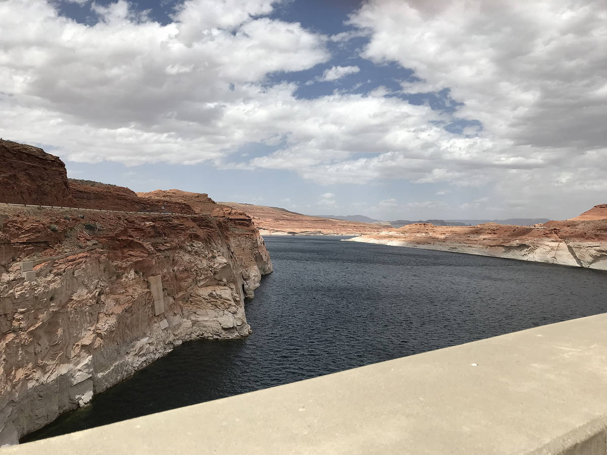 (Hali Bernstein Saylor/Boulder City Review) Water from Lake Powell, as seen from the Glen Canyo ...