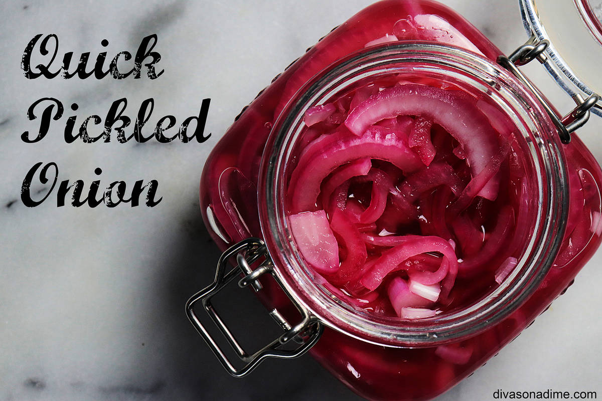 (Patti Diamond) In about 15 minutes, you can make a quick pickled onion that adds zing to pract ...