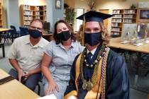 Celia Shortt Goodyear/Boulder City Review The Huxford family gets ready to celebrate the Boulde ...