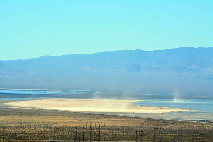 (Celia Shortt Goodyear/Boulder City Review) The dry lake bed in the Eldorado Valley will not be ...