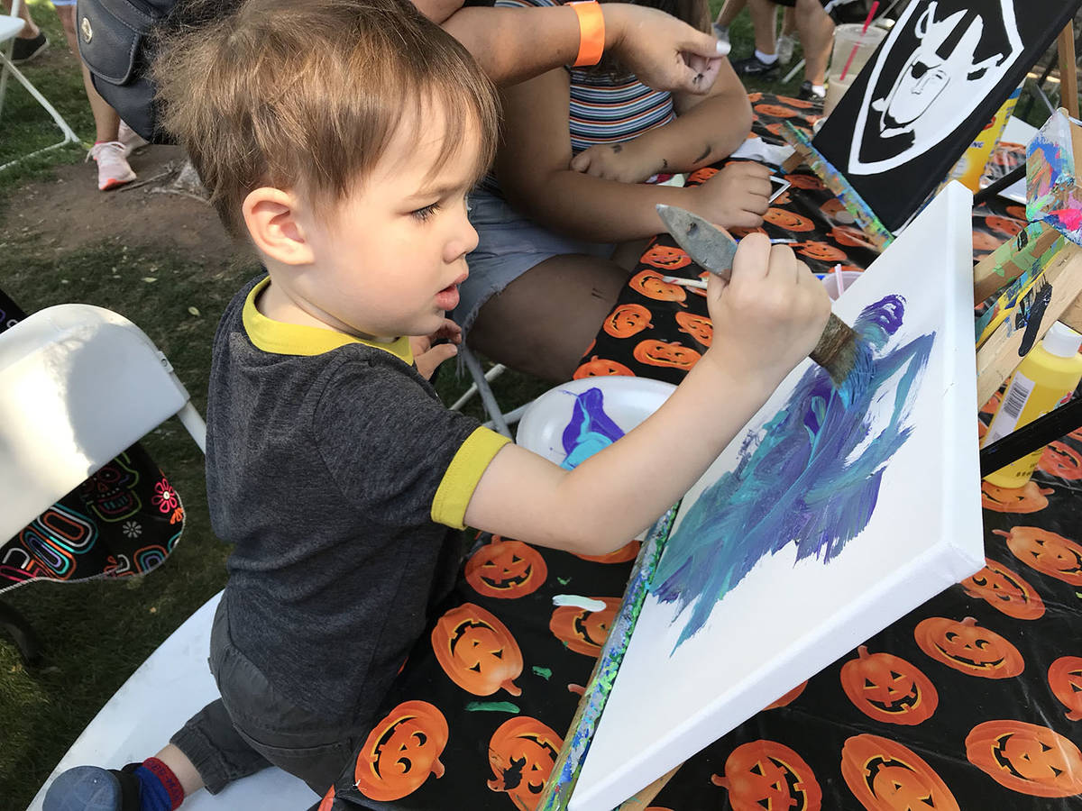Fall and winter events such as Art in the Park, where Kailo Adduci of North Las Vegas created h ...