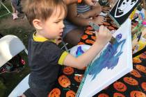 Fall and winter events such as Art in the Park, where Kailo Adduci of North Las Vegas created h ...