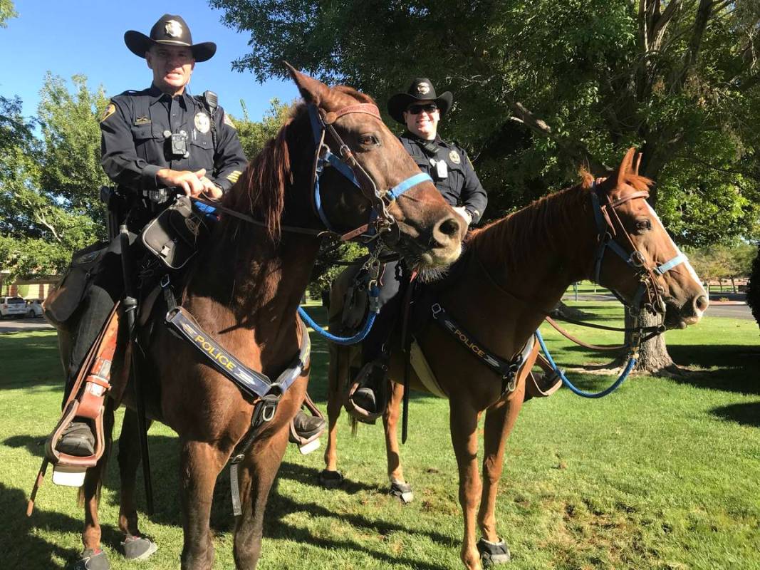 Boulder City Police Department is now required to have a voluntary mounted police unit, accordi ...