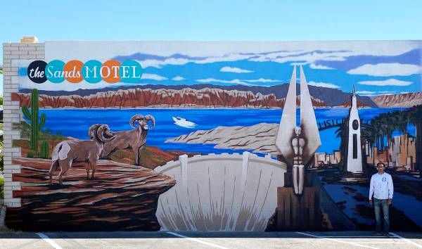 Oscar Garcia Las Vegas artist Oscar Garcia recently completed a mural at the Sands Motel, 809 N ...