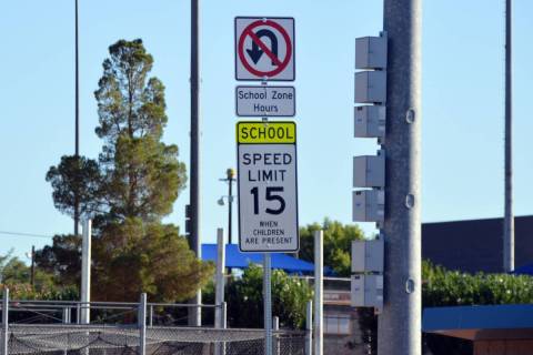 The Boulder City Police Department will not be enforcing the school zone speed limit until in-p ...