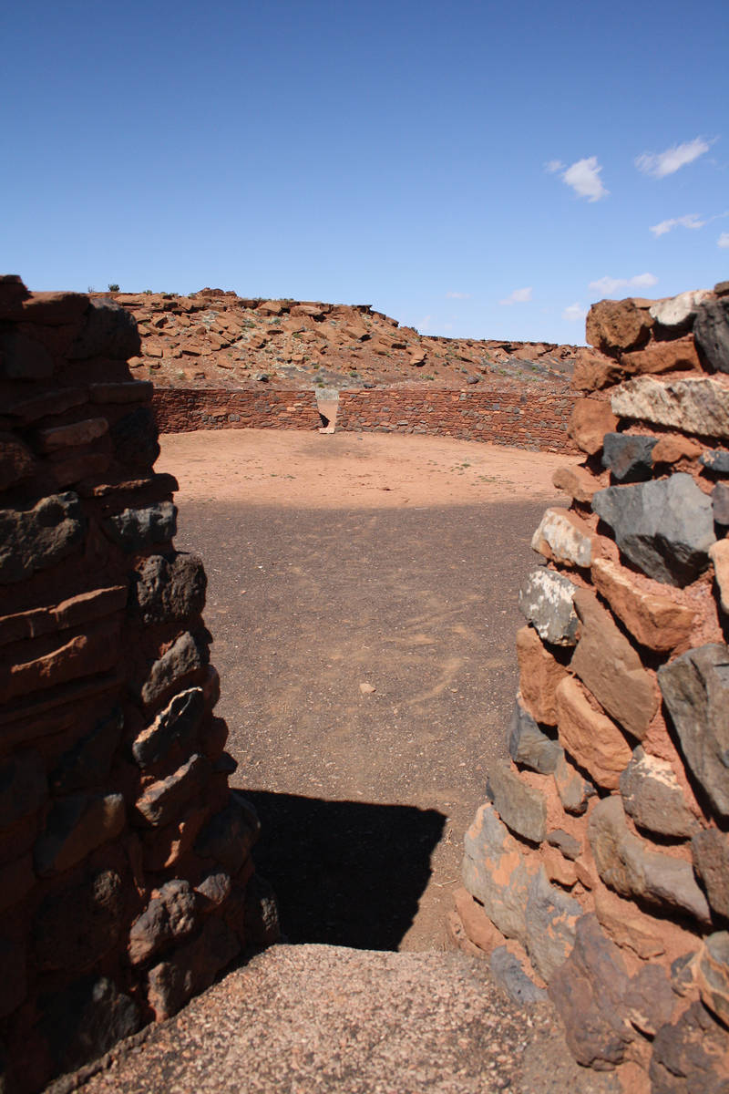 (Deborah Wall) The ceremonial ball court at Wupatki National Monument in Arizona is 102 feet lo ...