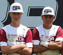 (Lori Giunta) Boulder City High School sophomores Seth Graham-Pippin, left, and Jet Gilliam tra ...