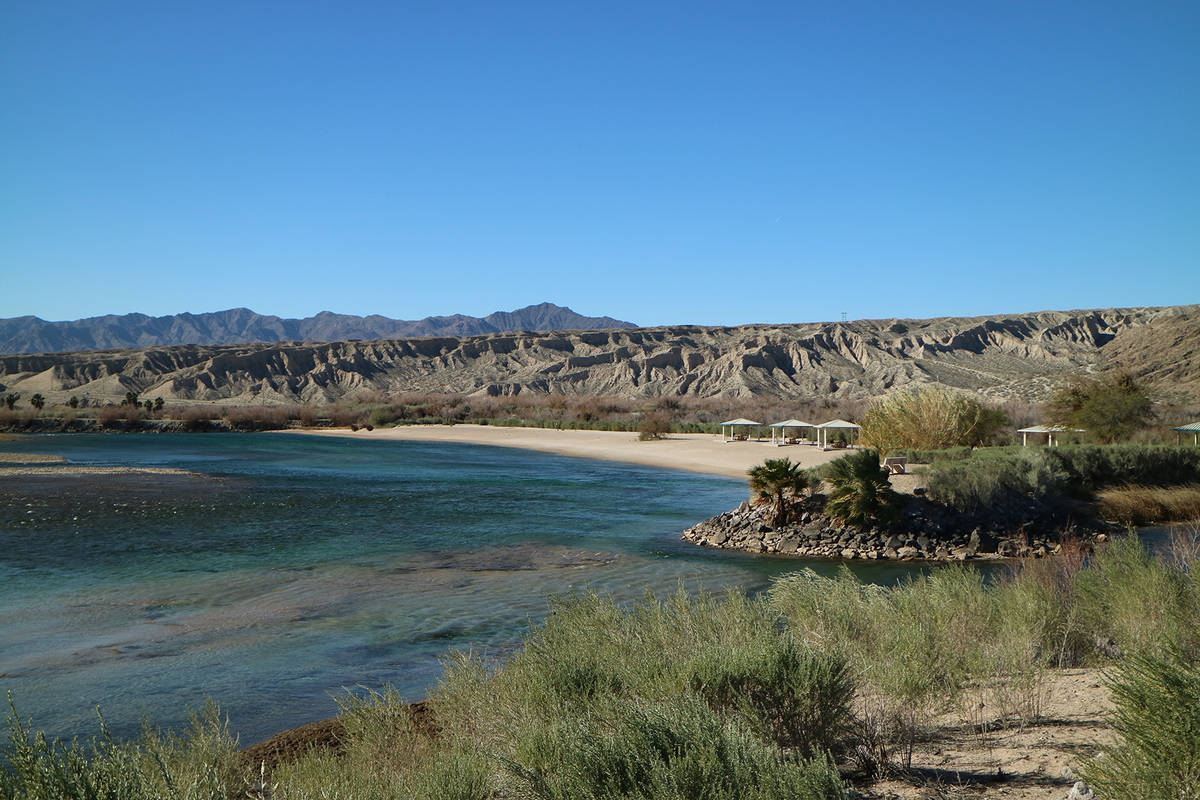 (Deborah Wall) Along the shore at Big Bend of the Colorado State Recreation Area there is a boa ...
