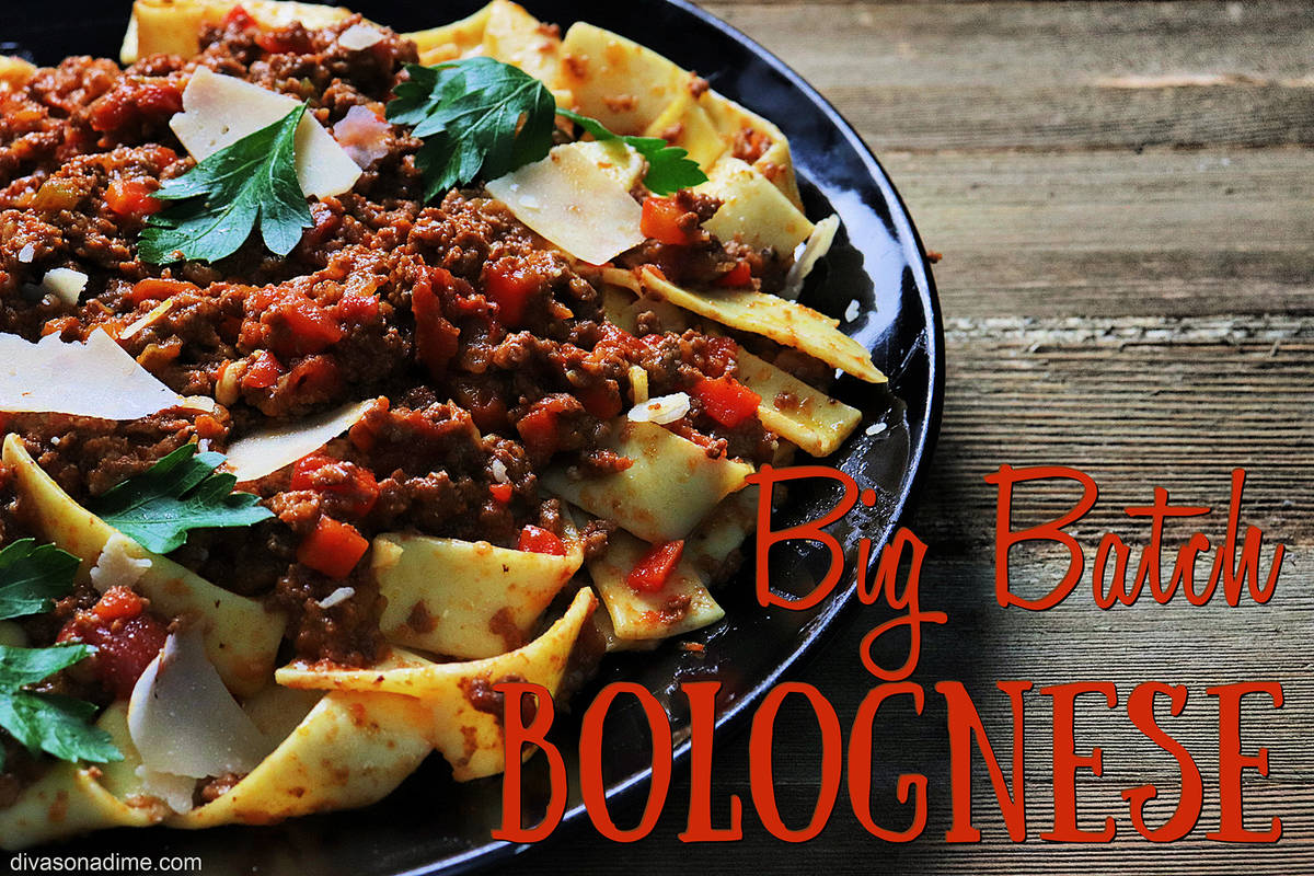 (Patti Diamond) Making a big batch of hearty Bolognese sauce, and then freezing it in meal-size ...