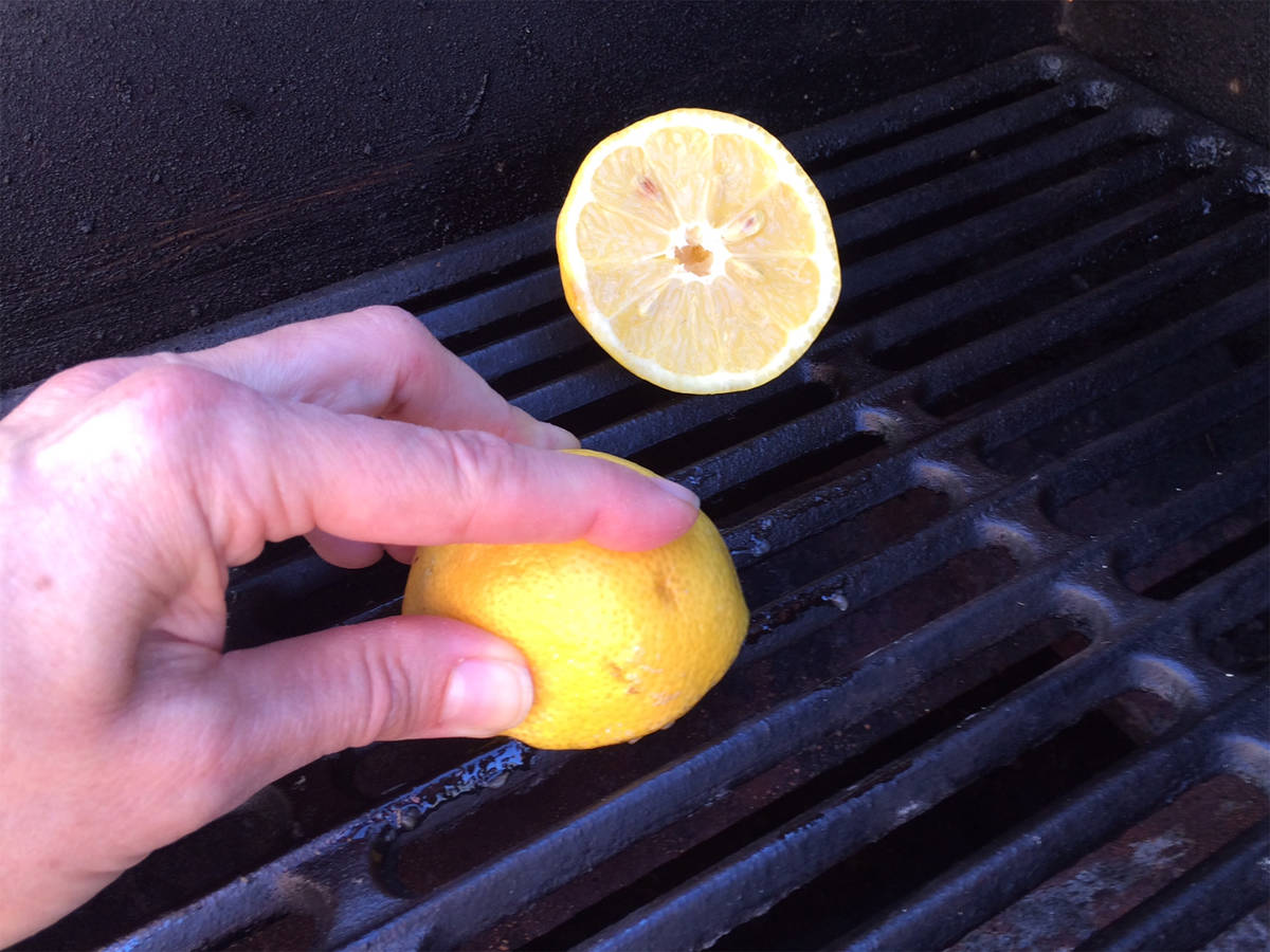 (Norma Vally) A fresh lemon cut in half can be used to clean barbecue grates.