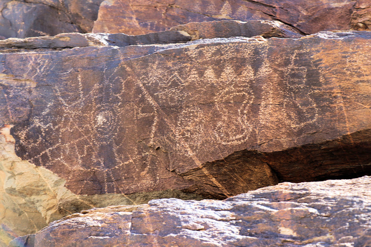 (Alan O’Neill) Petroglyphs can be found near Hiko Springs in the proposed Avi Kwa Ame Na ...