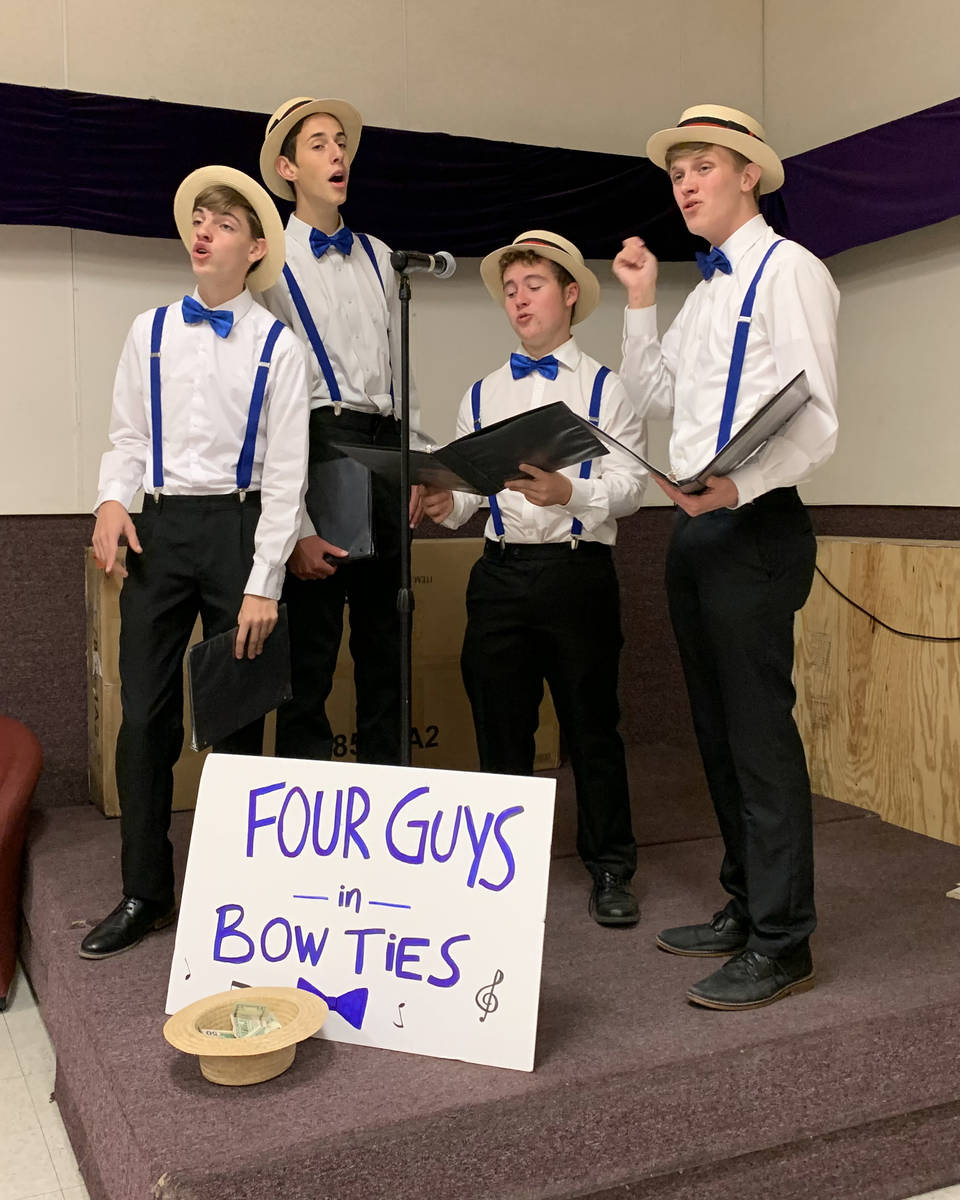 (Hali Bernstein Saylor/Boulder City Review) Four Guys in Bow Ties, a barbershop quartet from Ba ...