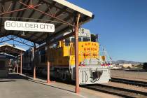 The train depot at the Nevada State Railroad Museum in Boulder City is still open to visitors, ...