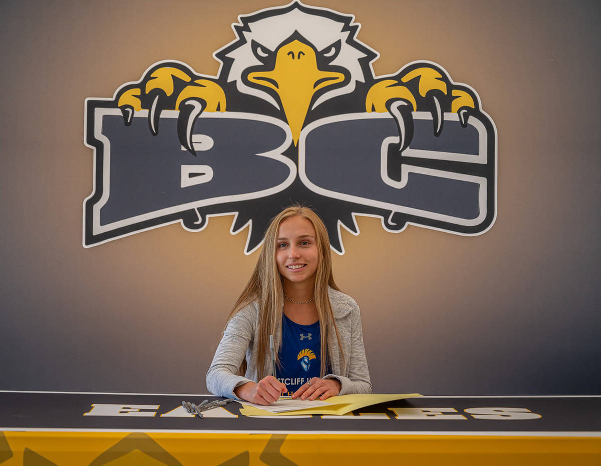 (Jamie Jane/Boulder City Review) Boulder City High School senior Ava Wright has committed to pl ...