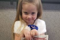 Celia Shortt Goodyear/Boulder City Review Saylor Wilkinson, 4, earned first place in her age di ...
