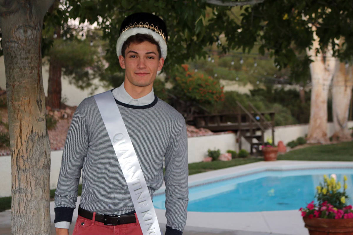 Boulder City High School Senior Seth Woodbury is the 2020 Homecoming King for Boulder City High ...