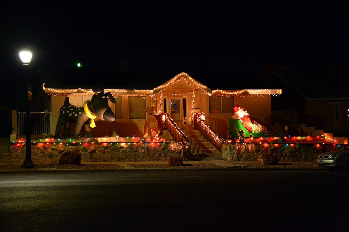 Celia Shortt Goodyear/Boulder City Review This home in the 500 block of Utah Street has lights ...