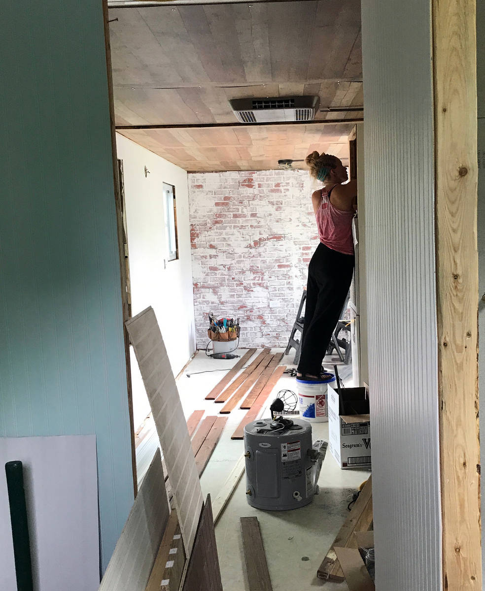 Hannah Doss Hannah Doss renovates a railroad car she purchased at an auction in 2017. She turne ...