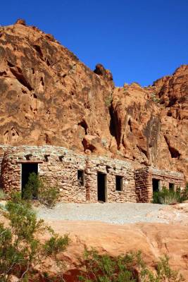 (Deborah Wall) The Civilian Conservation Corps built these sandstone cabins in 1934 at Valley o ...
