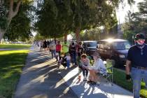 Celia Shortt Goodyear/Boulder City Review Residents lined up to cast their votes at City Hall o ...
