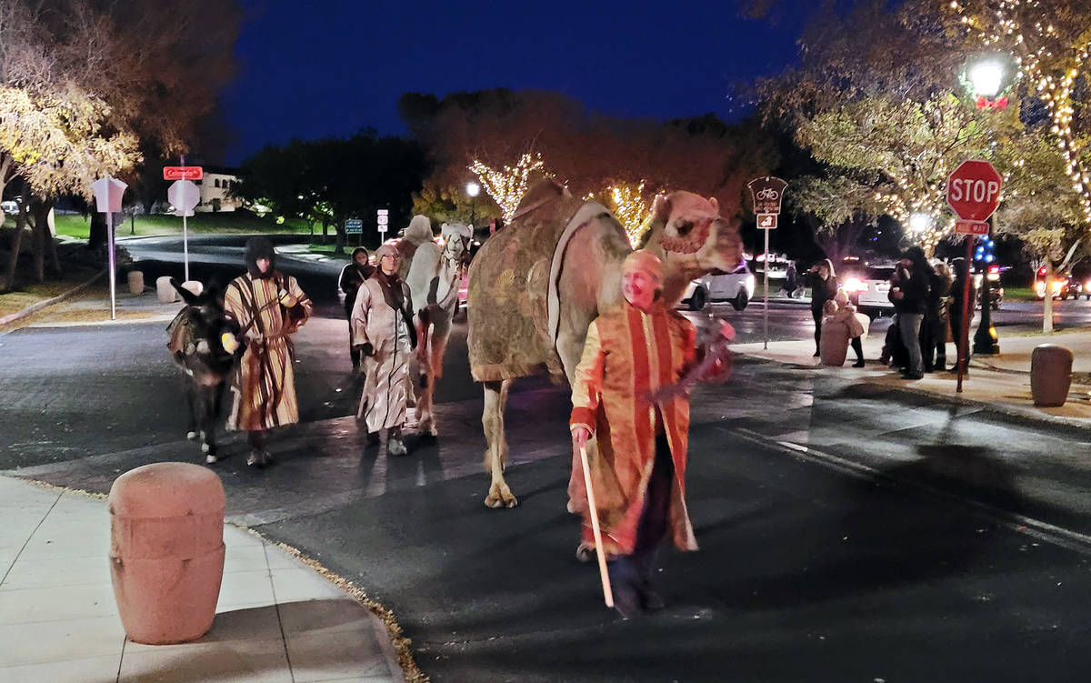 Celia Shortt Goodyear/Boulder City Review Two camels and a donkey came to Boulder City to march ...