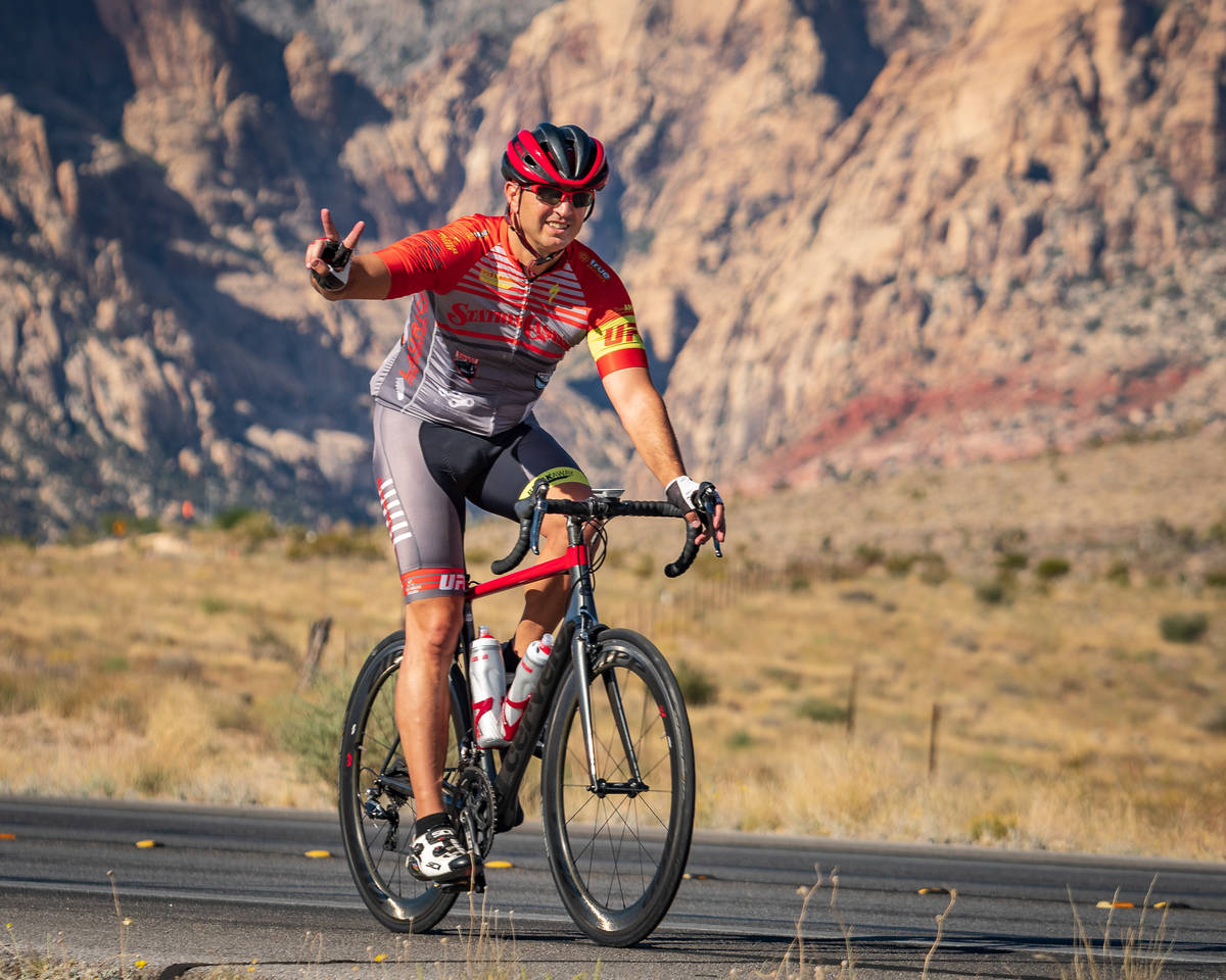 (Hugh Byrne/Breakaway Cycling) Aksoy Ahmet, seen during a 2018 ride in the Red Rock National Co ...