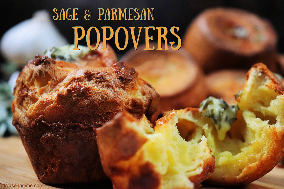 (Patti Diamond) Popovers, infused with garlic, sage and Parmesan, turn an ordinary meal into so ...
