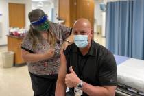 Boulder City Hospital Boulder City Hospital Chief Nursing Officer Andre Pastian administers the ...