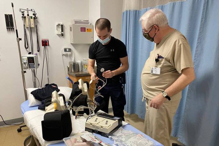 (Boulder City Hospital) Samuel Scheller, left, chief executive officer of Guardian Elite Medica ...