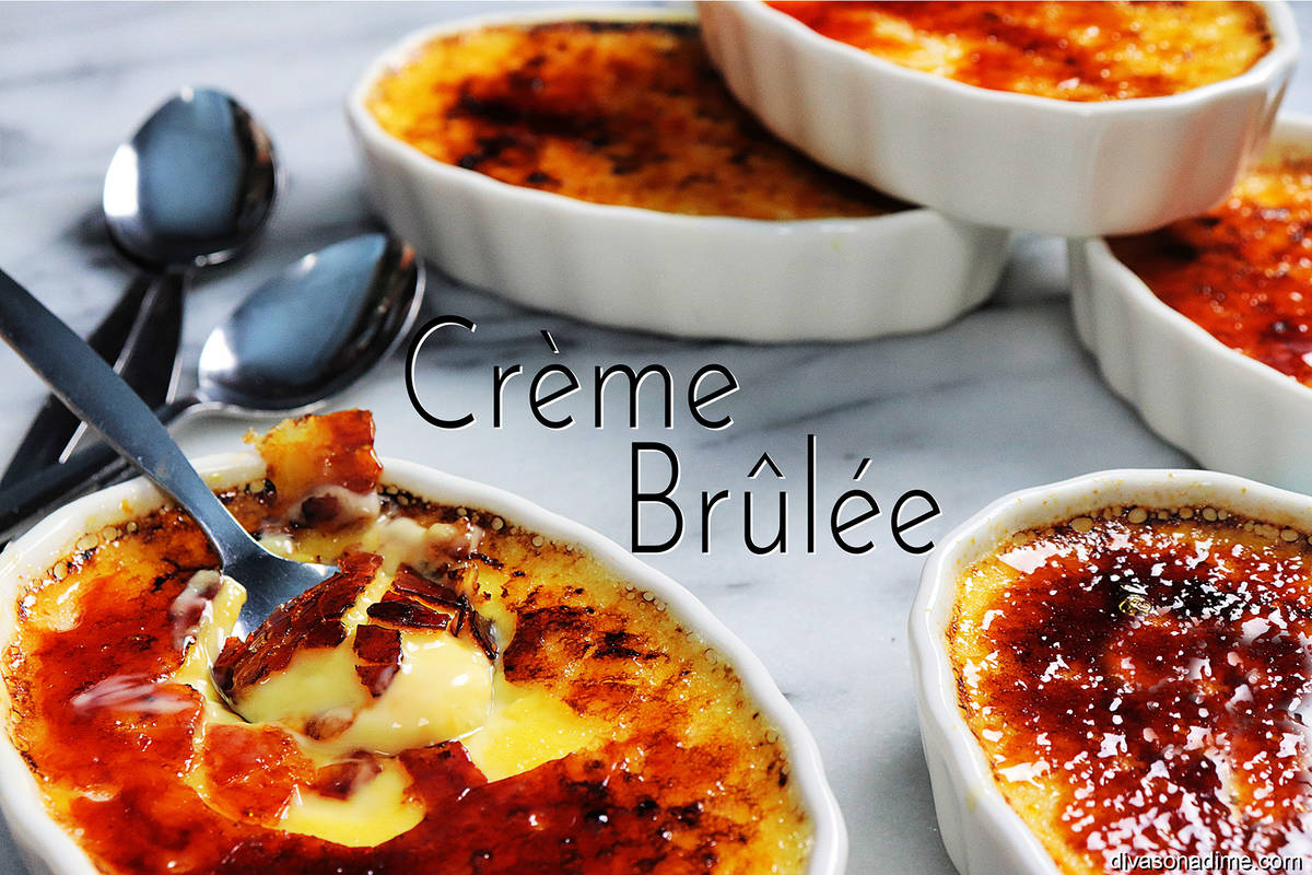 (Patti Diamond) Creme brulee, a creamy velvety custard with a glasslike carmelized sugar top, m ...